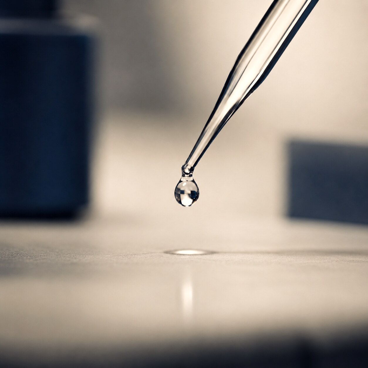 Precision dropper releasing a single droplet